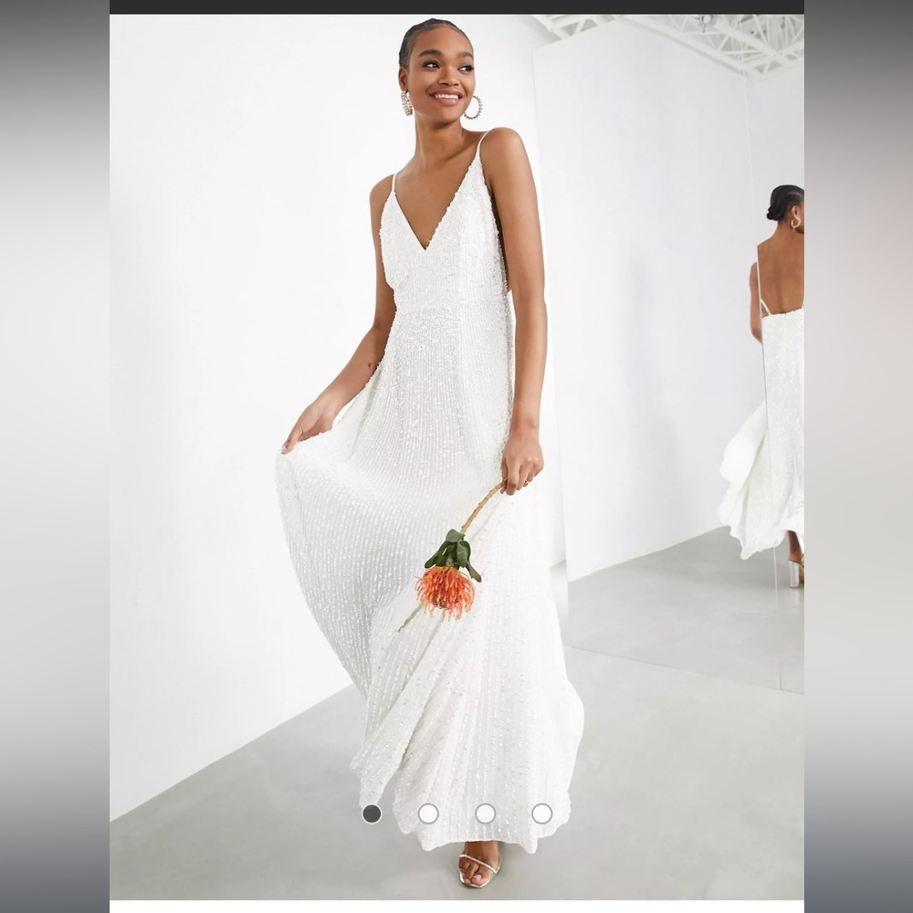 NWT ASOS DESIGN Josie embellished cami maxi wedding dress